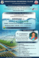 Online Webinar on Irrigation 4.0: Digital Transformation of Water Management 2026 Webinar Poster